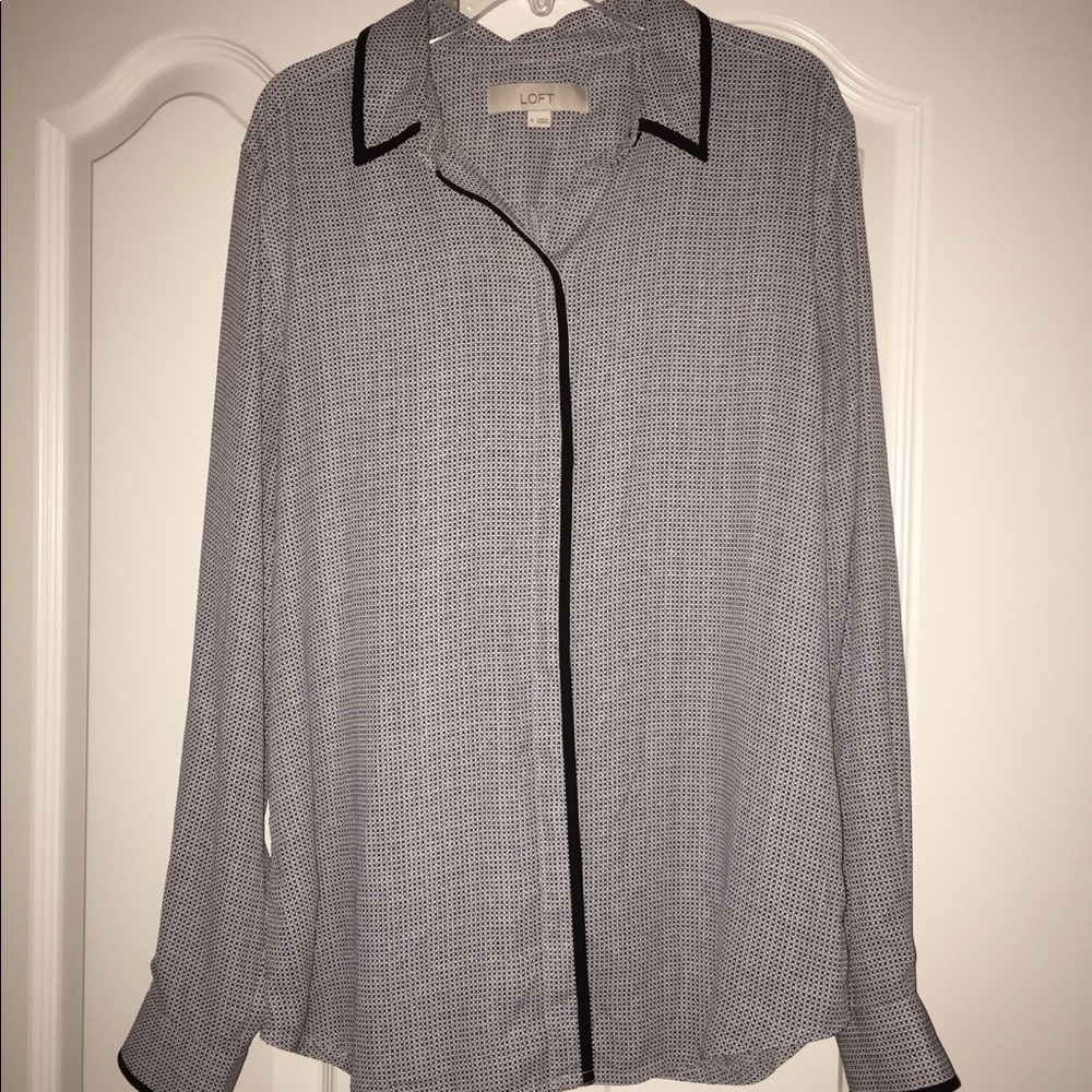 Black and white blouse